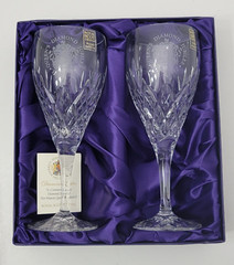 Royal Scot Queens Diamond Jubilee 1952-2012 Crystal Wine Glass Set