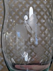 Vtg Lenox Butterfly Meadow Etched Iced Tea Water Goblets Set 4 Assorted Colors