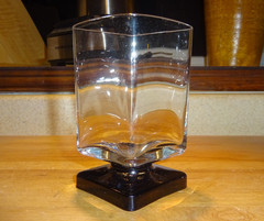 Vintage Square Disaronno Amaretto Barware Cordial Glass, Black Base, 4” x 2-3/8″