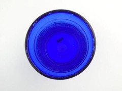 Tag LTD Bubble Glass Colors Cobalt Blue Double Old Fashioned