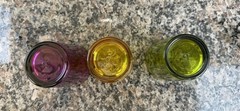 British Colour Standard Handmade Glass Tumblers Multi-Color Rainbow Set of 6