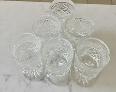 6. Vintage Anchor Hocking WEXFORD WINE GOBLETS 5 3/8″ tall