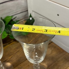 4 Imperial Candlewick Ball Stem Clear Glass 7 3/8″ Water Wine Drink Goblets 8 oz