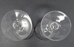 Set Of 8 Fostoria Wedding Ring Crystal 6-1/4″ Water Goblets With Platinum Trim