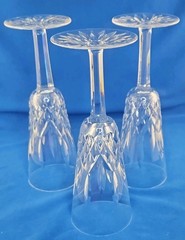Lismore by Waterford Crystal 7 1/4″ Champagne Flute(s) Set Of 3 Excellent Signed