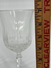 St George American Heritage Crystal Wine Glasses Set of 3 Long Stemware 7″ Tall
