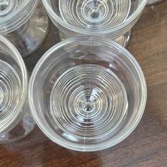 7 Anchor Hocking Manhattan Art Deco Cordial Sherry Wine Glasses Vintage Ribbed