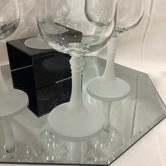Vintage Cristal D’Arques Frosted Spiked Stem 6.5” Wine Glass CRA37 – Set of 4