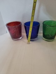 Reed & Barton Miller Rogaska Rainbow Stardust Blown Glass Tumblers Set Of 4