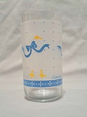 Libby Frosted Country Geese With Blue Ribbon Used Replacements Grannycore