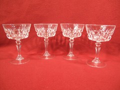 Set of 4~Lady Victoria Fine Crystal Stemware~7.5 Oz Cordial Glasses Chantelle