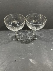 Libbey Rock Sharpe Cut Crystal Sorbet Goblets Set of 2 – Excellent Shape