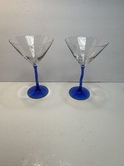Set of 2 Courbe by LIBBEY GLASS COMPANY Martini Glasses