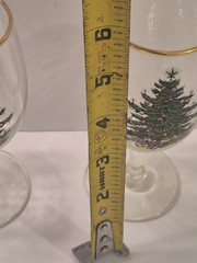 Spode Vintage Christmas Tree Stemmed Wine Glasses 13 Oz – Lot Of 4