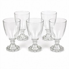 Vintage Anchor Hocking Berwick Boopie Bubble 4” Wine Glasses Goblets Set Of 5