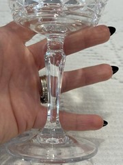Vintage Set of 2 Cherbourg 24% French Lead Crystal Unit No. 3 Champagne/Sherbet
