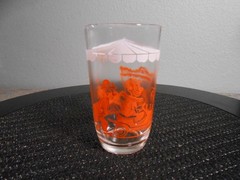 Swanky Swig Hazel Atlas Glass Kraft Foods Circus Clowns Tent Lion