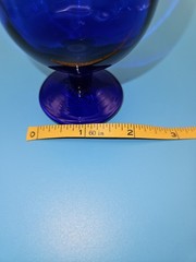 Set Of 6 Colored Swirled Glass Footed Cordials/Small Tumblers