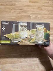 Libbey Glasses Cabo’s Cooler 15.9oz. Drinking Glasses Set 8 NIB