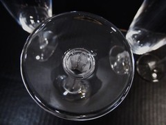 Art Deco Lalique Crystal France Barsac 4 Fluted Champagne Flutes Goblet