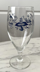 SET OF 4 Blue Danube Blue Onion Iced Tea Glass Water Goblet Stemware 7 5/8″