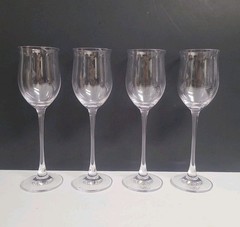 4 Lenox Tuscany Classics Tulip Wine Glasses 9in Tall Clear Crystal Barware