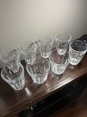 Vintage Pasabahce Palaks Clear Juice/Beverage Glasses 2-10oz, 6-8 Oz Panel