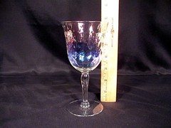 West Virginia Glass Specialty Iridescent Luster Water Goblets Set of 4