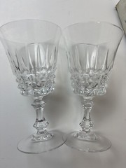 💥W.M. Dalton French Lead Crystal Unit No. 2 Wine Glasses X2 W Box 1 Day Ship!👍