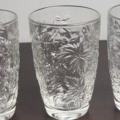 Princess House Fantasia 4 Crystal Tumblers #545 New In Original Box Made In USA