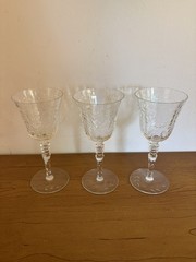 Set Of 3 Vintage Rock Sharpe Sherry Cocktail Glasses 5.75”