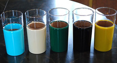 MCM Set 5 KraftWare MULTICOLOR ThermaKool INSULATED TUMBLER GLASS Henry & Miller