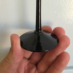 Mid Century Modern Colorful Black Stem Cordial Wine Glass 7 3/8”