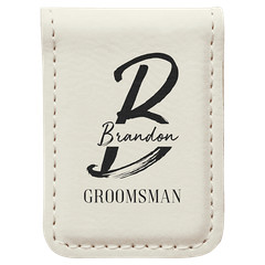 Personalized Money Clip, Leatherette, 1.75″ x 2.5″