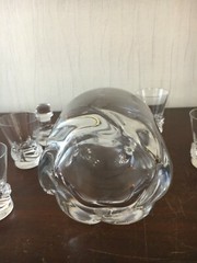 Lot Carafon And 5 Glasses Crystal Daum Nancy (Price Of The Lot)