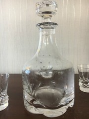 Lot Carafon And 5 Glasses Crystal Daum Nancy (Price Of The Lot)