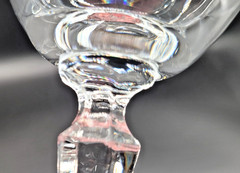 RARE 8 Lenox Decor Wine Glasses 7″ Fine Crystal Multisided Tapered Stem EUC