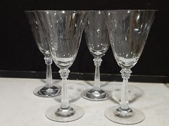 SET OF 4- Fostoria Glass BEACON (6017) 7.5″ Water Goblets