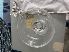 7877 STEUBEN 6 CRYSTAL CHAMPAGNE COUPES BALUSTER TEARDROP STEM  SIGNED 6 in BOX