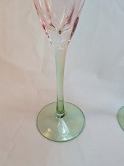 Abbott Collection Flower Shaped Pink Champagne Flutes Set of 2 10in