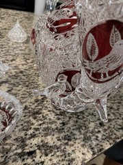 Vintage Hofbauer Byrdes Collection Lead Crystal 36 Pieces Germany Bird Motif