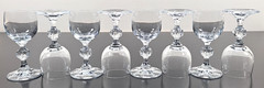 (8) Import Assoc Claudia Cordial Glasses Set Vintage Ball Stemware Bar Retro Lot