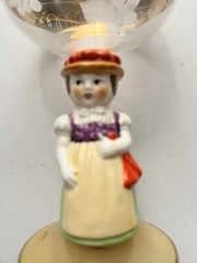 Goebel Hummel Wine Goblet Figurine Stem Woman Germany 5 3/8” Tall