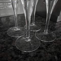 Mikasa Panache Crystal Champagne Flute(s) 9.75” Square (4) Made In France EUC