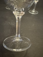 Johann Haviland (4) Clear Crystal Wedding Ring 7.9oz Wine/Goblet W Platinum Trim