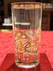 Vtg Rare Culver 22K Gold Magic Mushroom Highball Glasses Set MCM Barware Set-3