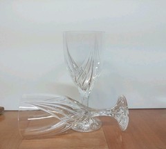 Lenox Debut Crystal Feather Cut 7×3/4 Wine Glasses Set Of 4 New