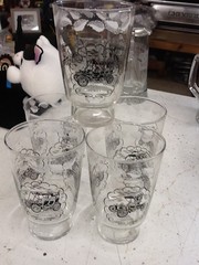 Vintage Libby Set of 5 1910 Buick, 1906 Cadillac, 1906 Ford Cocktail glass Bar