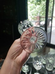 (1) Wine Claret Glass 7-3/4″ Goblet, Cut Crystal Edinburgh Montrose Signed