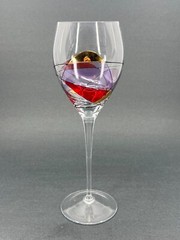 MILANO Mosaic Stained glass RED GOLD WATER GOBLETS STAINED Glass – Replacement